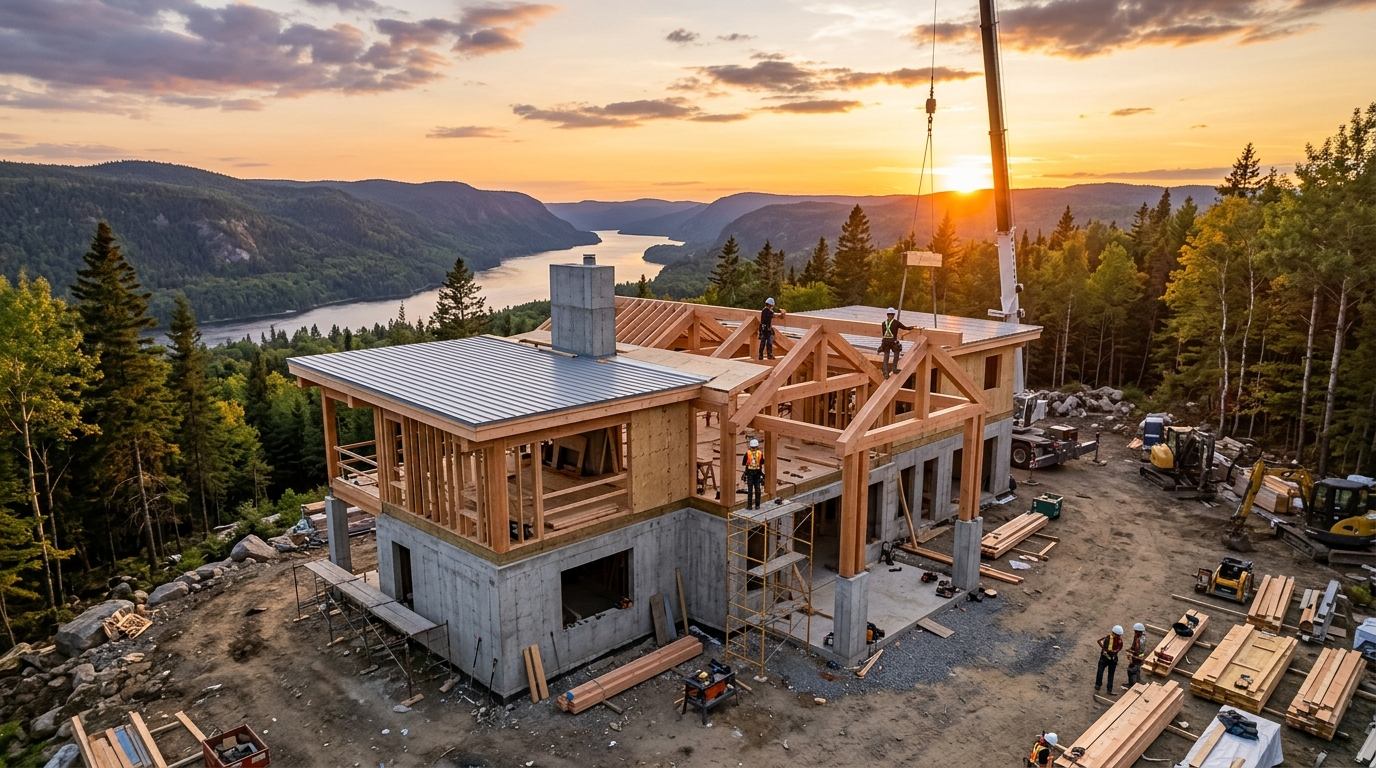 Construction de maison moderne au Saguenay Québec - Construction NBG